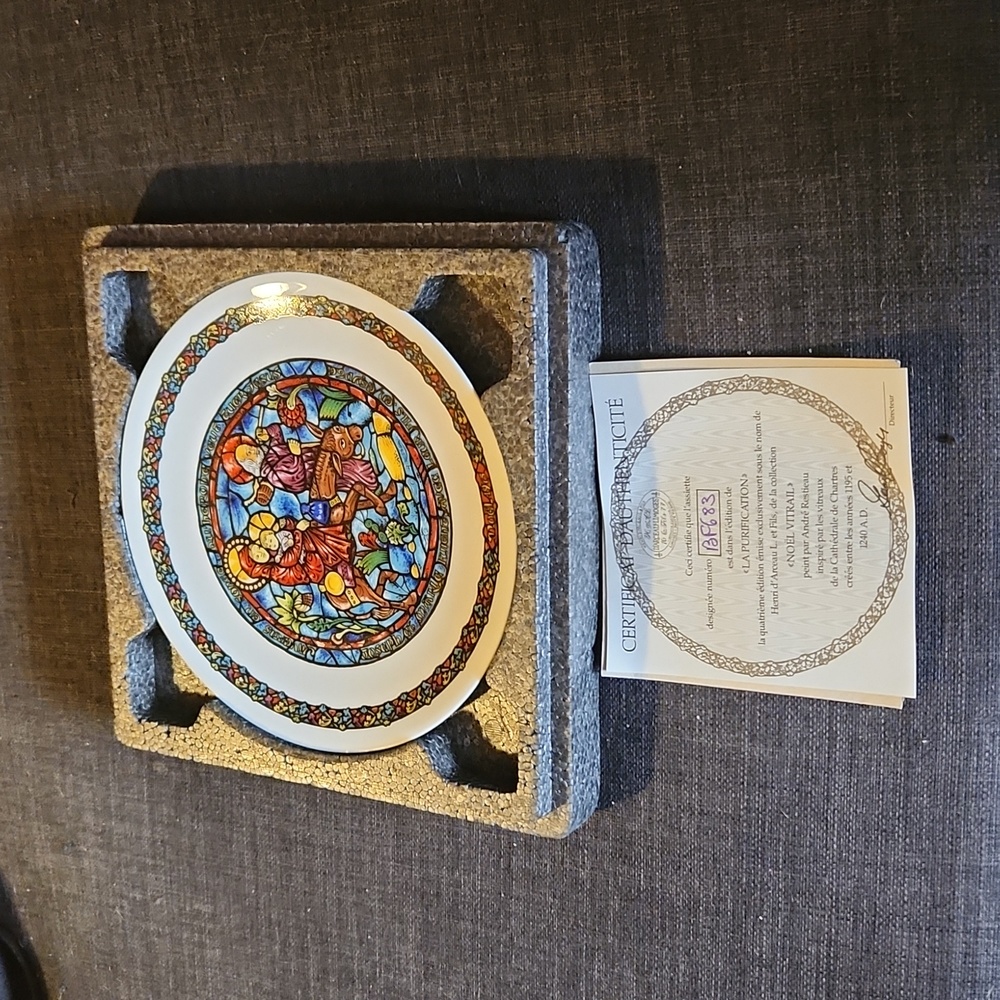 AUTHENTIC DARCEAU LIMOGES PORCELAIN PLATES SET OF 3